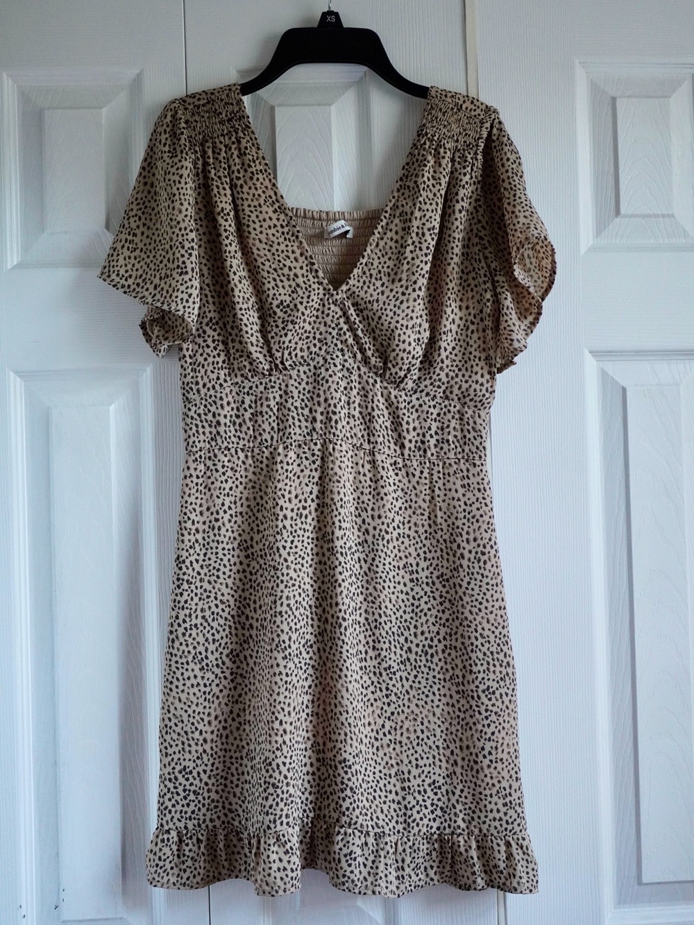 Abercrombie & Fitch Beige Leopard Print Mini Dress
